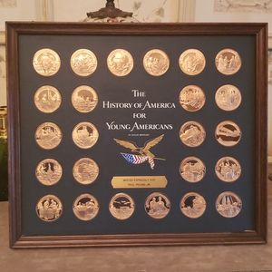 The History of America for Young Americans solid Brass